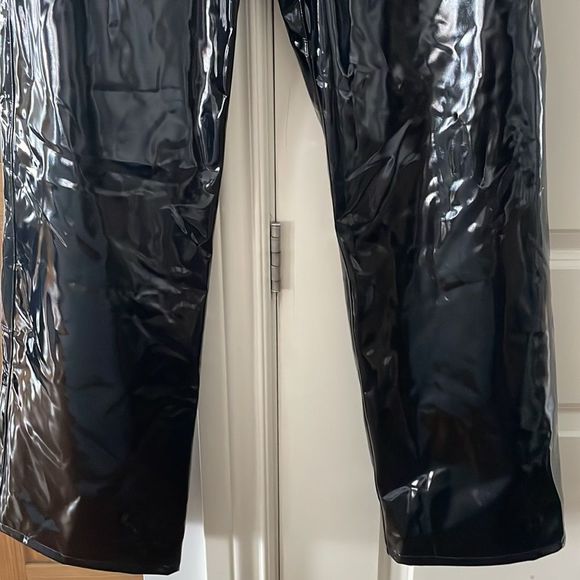 Simon Miller wide leg patent faux leather zip up pants - Picture 10 of 15